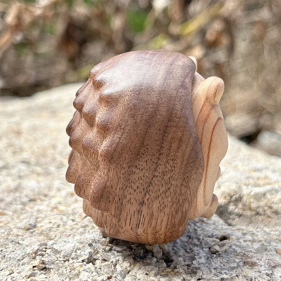 Little Hedgehog Healing Series Dopamine Ornament Solid Wood Splicing Creative Playful Handle