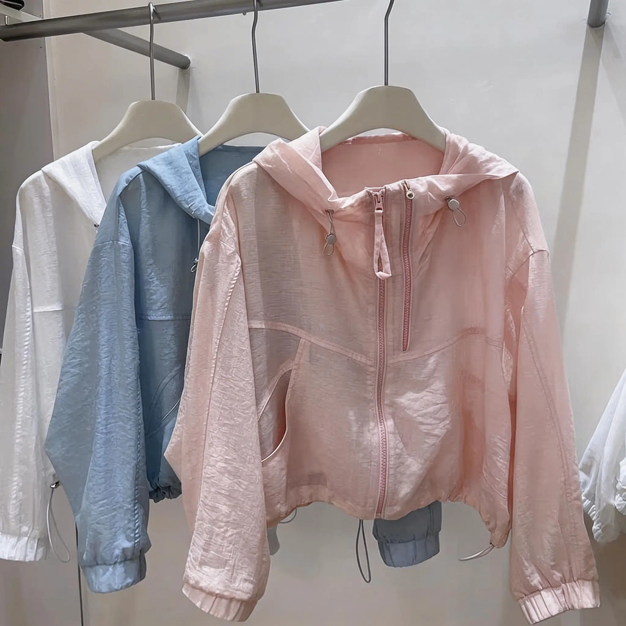 Double-layer Sunscreens Jacket Women's Summer 2026New Sun Protection Clothing Coat Fashion Hooded Outwear Korean Overcoat Ladies