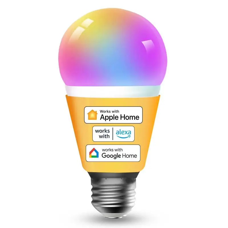 Refoss Homekit Smart Bulb WiFi Light Bulb LED Lamp RGBWW Dimmable E27 9W(60W Equivalent) Support Alexa Google Home