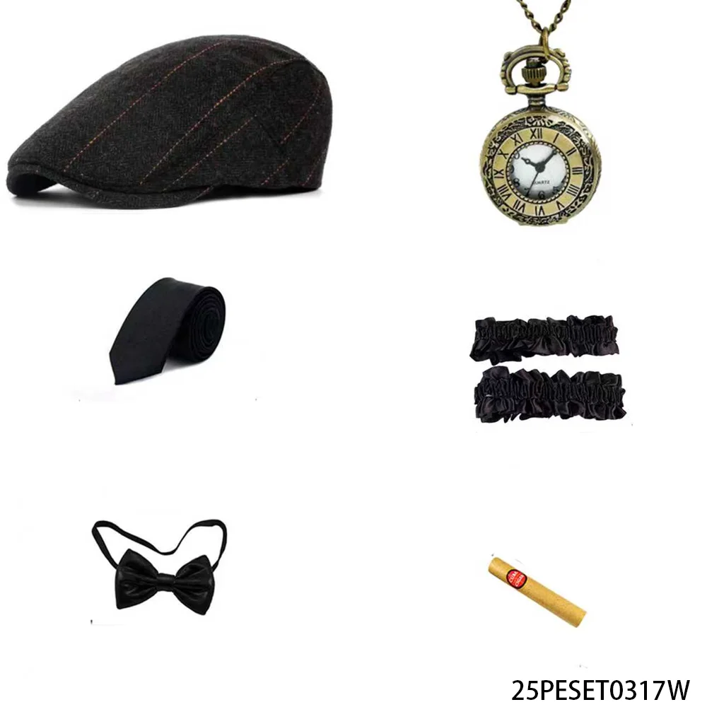 PESENAR 1920s Themed 6-Piece Set Great for Vintage Parties, Costume Looks Collectors | Classic Retro Details Comfortable To Use