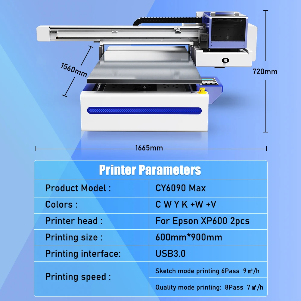 Colorsun A1 UV Printer For Dual XP600 UV Printing machine 6090 UV Flatbed Impresora  for Phone case Leather Glass Metal Wood 