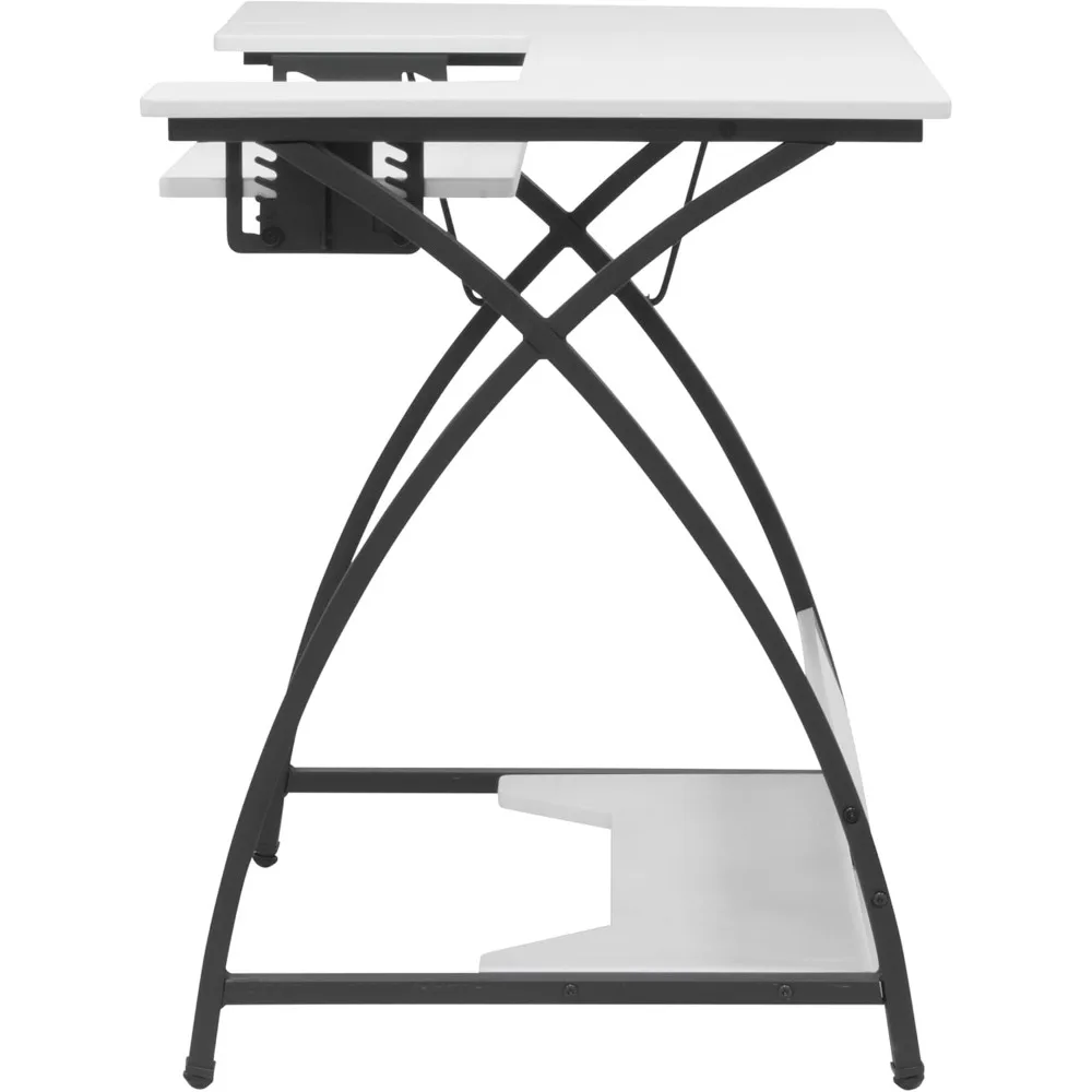 Versatile Hobby and Sewing Table with Side and Lower Storage - Ideal for Computer Use