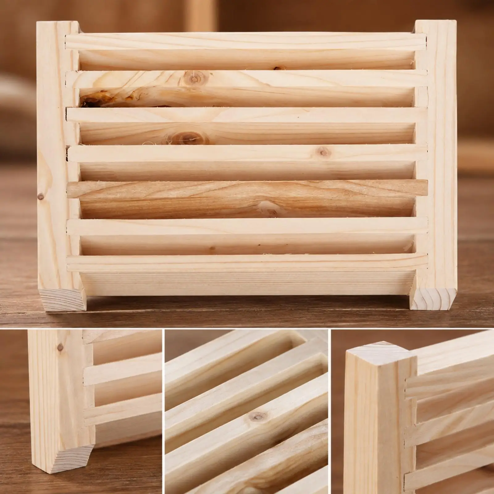 Rectangular Wooden Sauna Louver Vent for Steam Room Wall Airflow