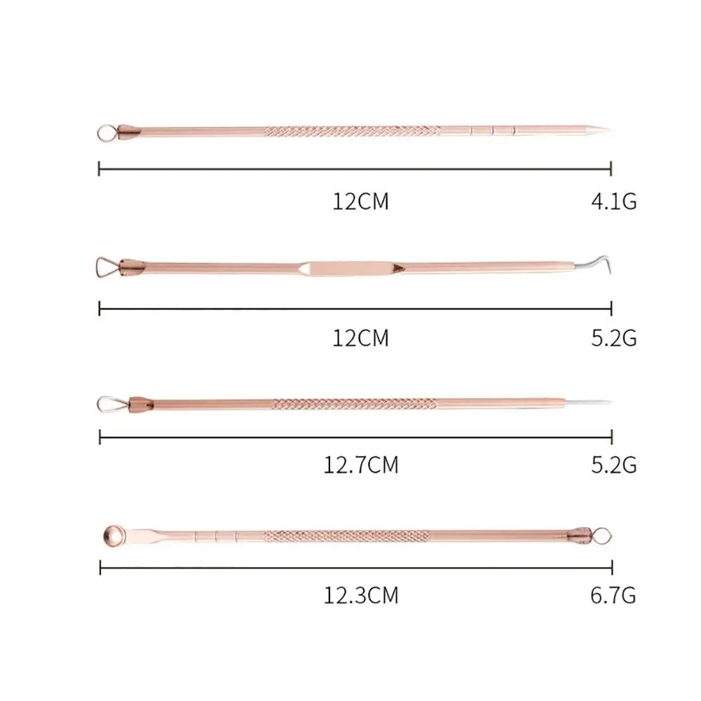 4 قطعة/المجموعة فائقة غرامة بثرة مزيل خلية كليب العميق الأنظف صالون تجميل البثرة الملقط الجلد أداة العناية بالوجه حب الشباب إبرة
