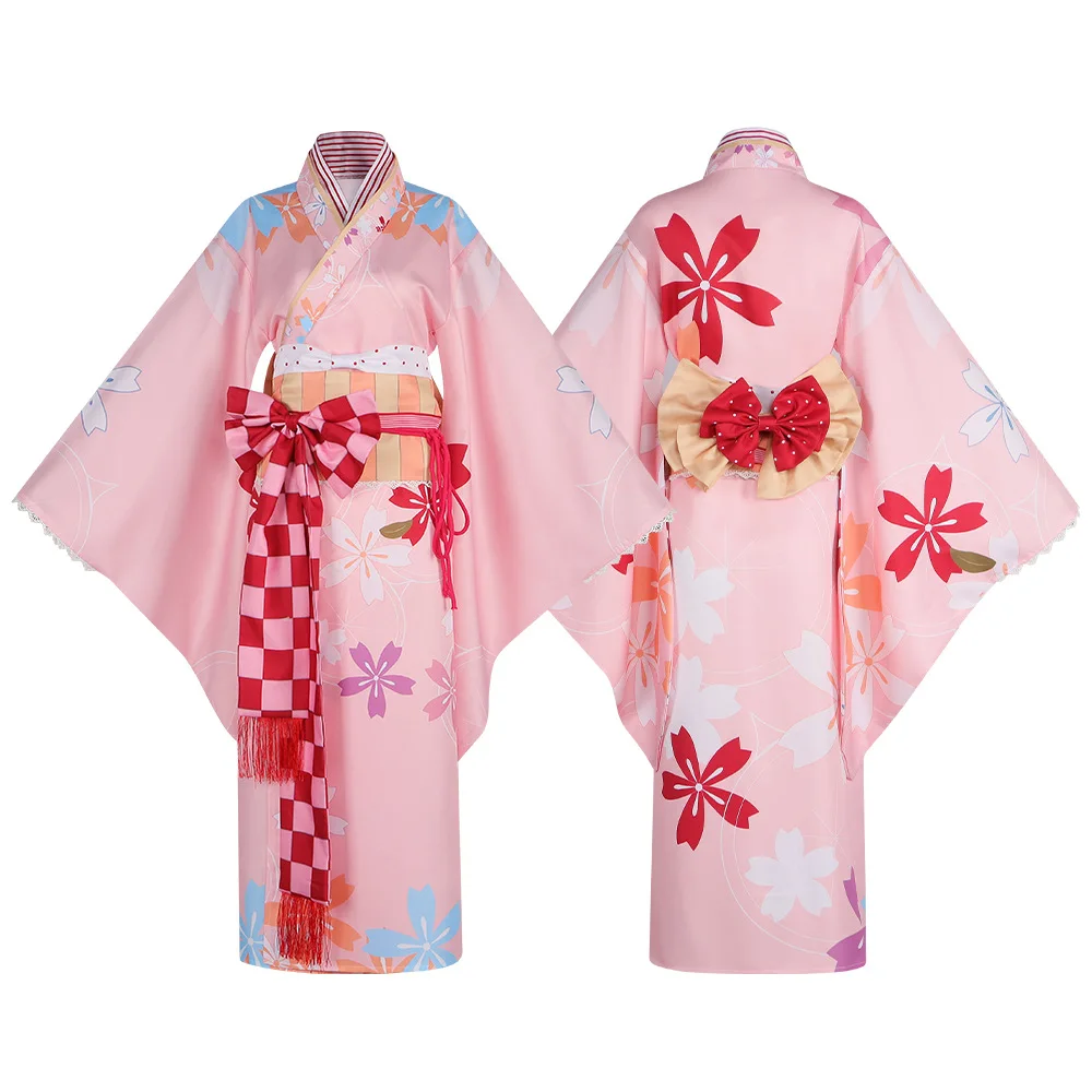 

Волшебная девушка Хомура Акеми костюм розовое кимоно сценическое представление косплей костюм на Хэллоуин