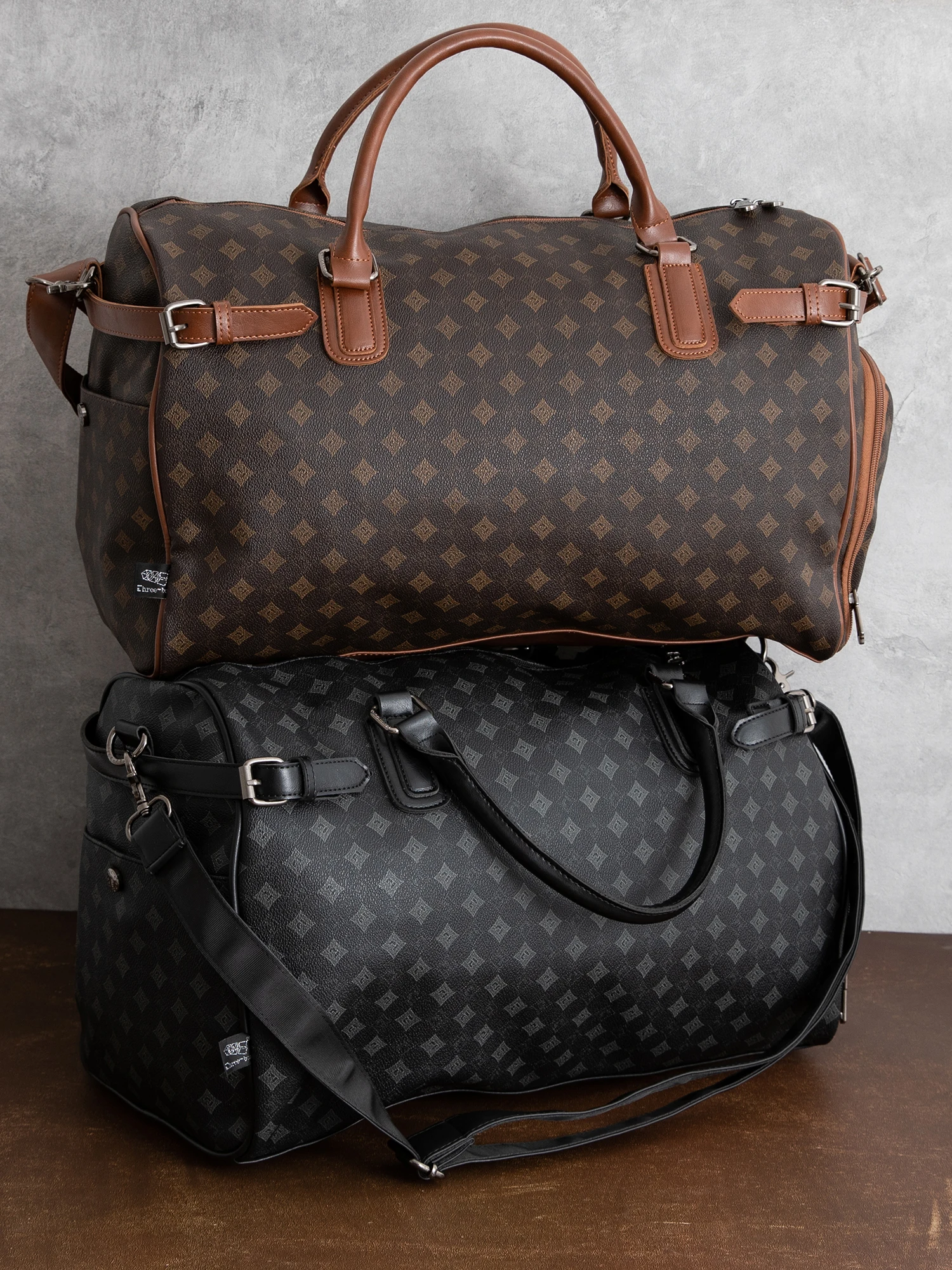 trendy-large-capaci-pu-leather-handbag-matte-fini-travel-bag-busin-trip-fitn-lage-retro-sle-soft-handle-for-youth