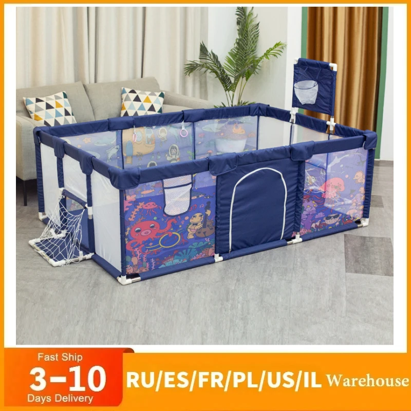 Playpen for Children Baby Safety Barrier  Kids Activity Playground Indoor Dry Pool Baby Safety Fence Toddler Guardrail Furniture