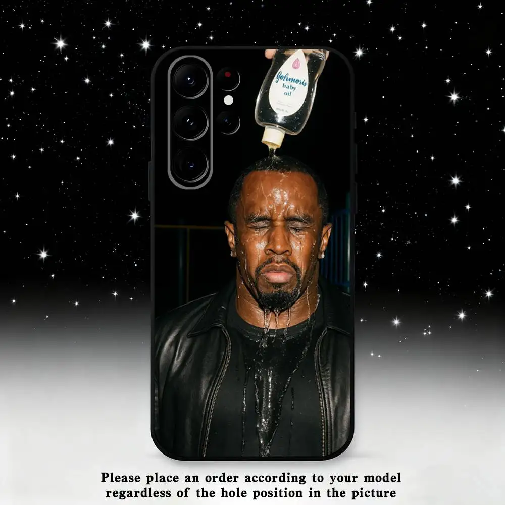 Funda de teléfono P.D-Diddy b-baby baby oil para Samsung S25, S24 Ultra, S20, S30 plus, S22 plus, S23, S30 Ultra 5G, carcasa negra de silicona