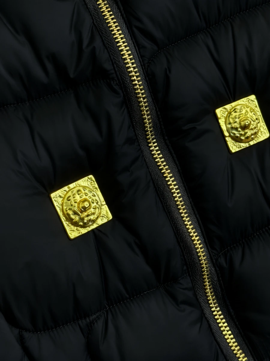 GALCAUR ブラックスプライスジッパージャケット女性タートルネック長袖ルーズストリートウェアベーシックレディースジャケット冬スタイルファッション