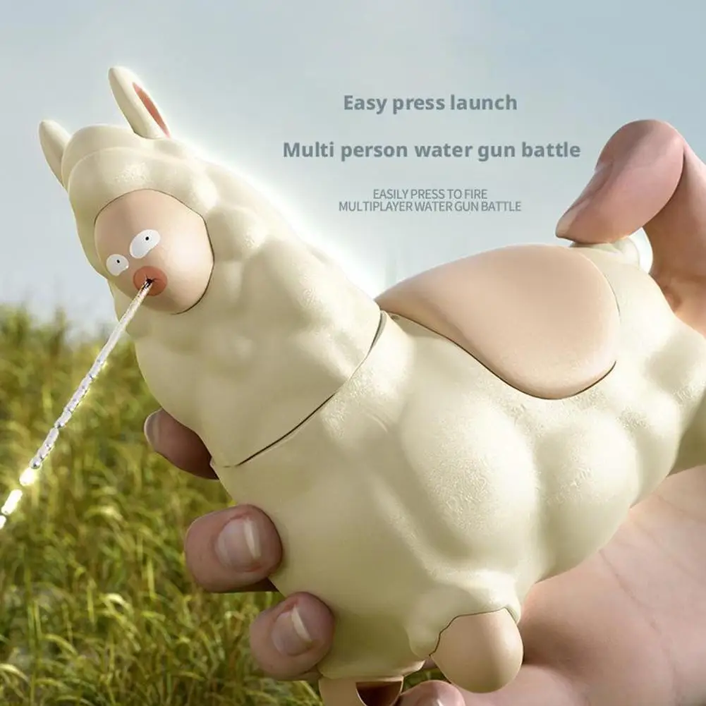 Alpaca Water Gun Children's Toy Handheld Continuous Water Spraying Sprinkler Outdoors Boys Girls Pool Garden Fights Game Gift
