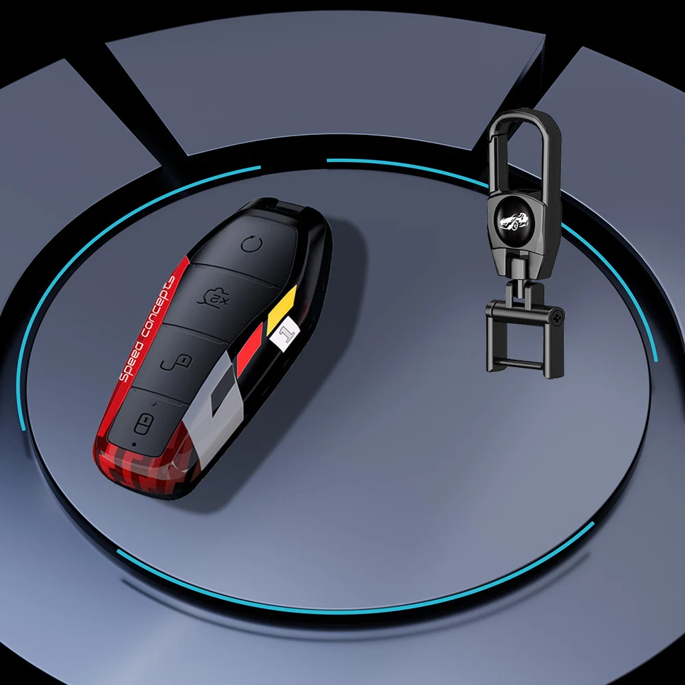 Graffiti Car Remote Key Case Cover Shell Fob For BYD Atto 3 Han EV Dolphin Remote Control Protect keychain Auto Accessories