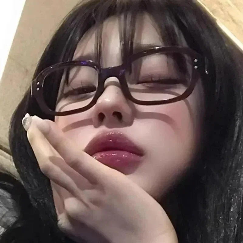 일본 빈티지 Y2K 스퀘어 프레임 안경 여성용 남성 패션 컴퓨터 독서 안경블루 라이트 차단 안경