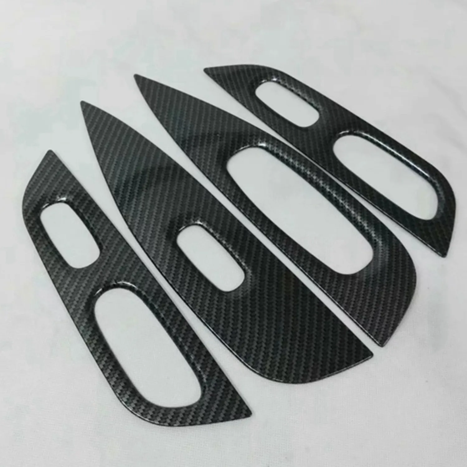 

Carbon Fiber Car Water Cup Holder Cover With ABS Window Control Panel Glass Lift Switch Cover Trim Car-Styling Accessories