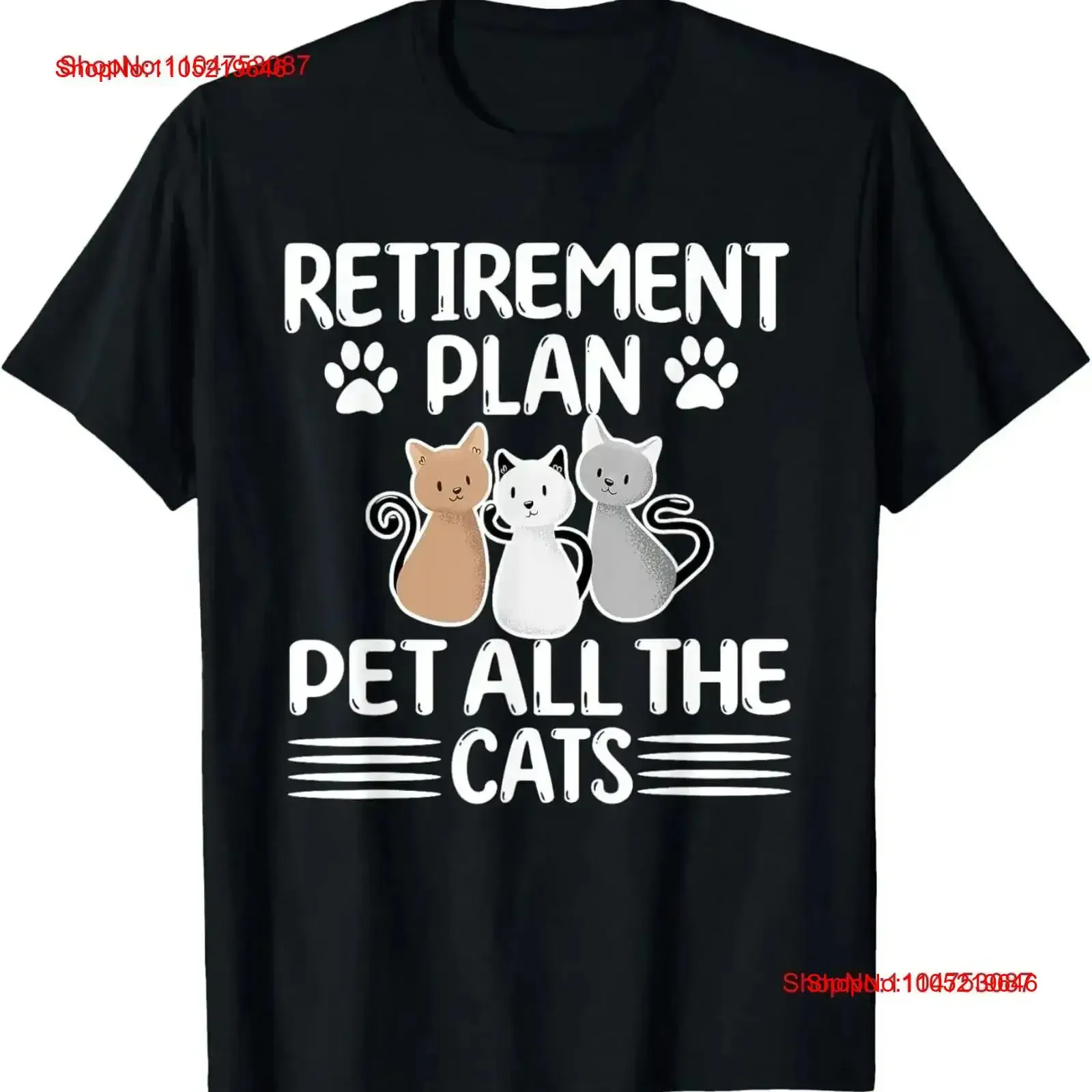 Retirement Plan Pet All The Cats Retired Cat Lover T Shirt vintage Washed Top For Everyday Wear Versatile graphic vintage