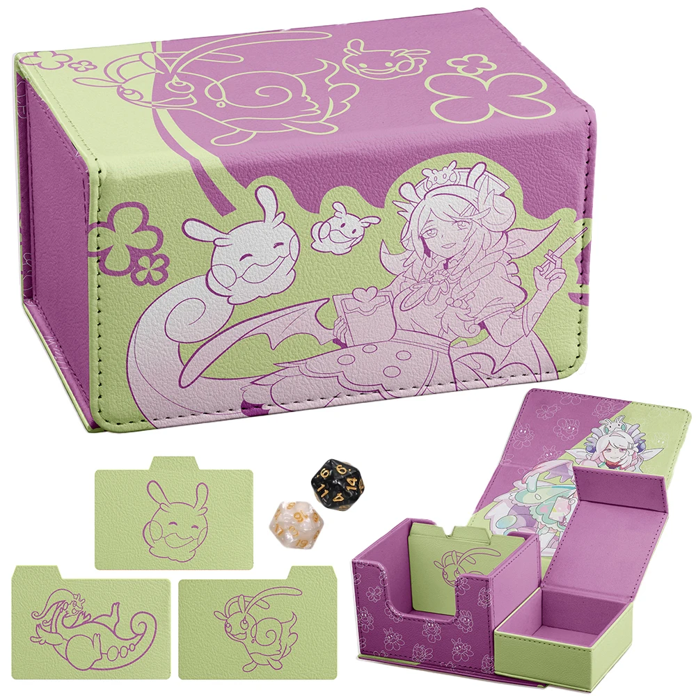 

Горячая коллекционная колода для карточек Gacha, органайзер для хранения, коллекционные чехлы для игровых карт, защитные контейнеры, щит дракона, боевой чехол