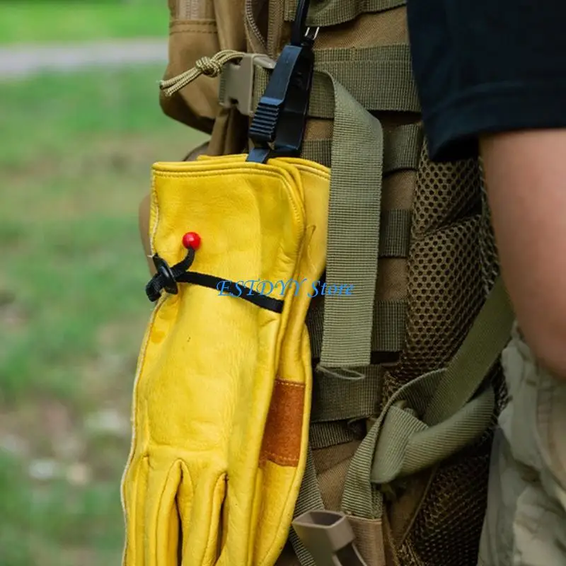 

G6DE Set of 3 Plastic Belt Mounted Glove Holders Glove Clamps with Carabiner Hook