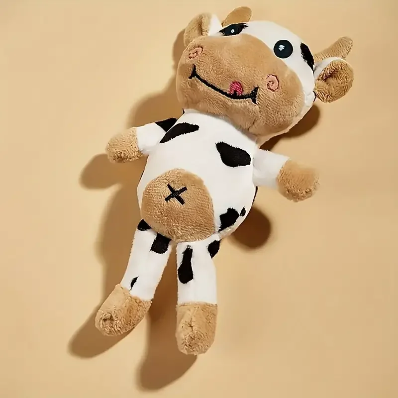 Cuddly Pet Cow Plush Toy - The Perfect Anxiety Relief and Calming Aidfor Cats and Dogs