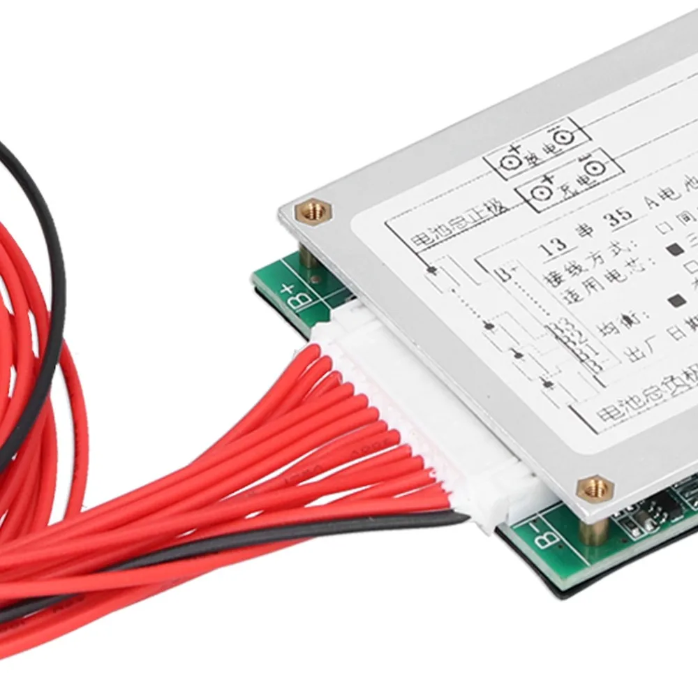13S 48V 35A PCB Protection Board with Balance Ternary 3.7 PCB Board Split Port with Cable Power Supply Electric Vehicles