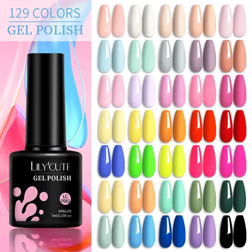 Imagen 1 del producto LILYCUTE 7ML esmalte de uñas en Gel brillo lentejuelas Gel de larga duración Soak Off UV LED DIY Nail Art Gel suministros de uñas para profesionales