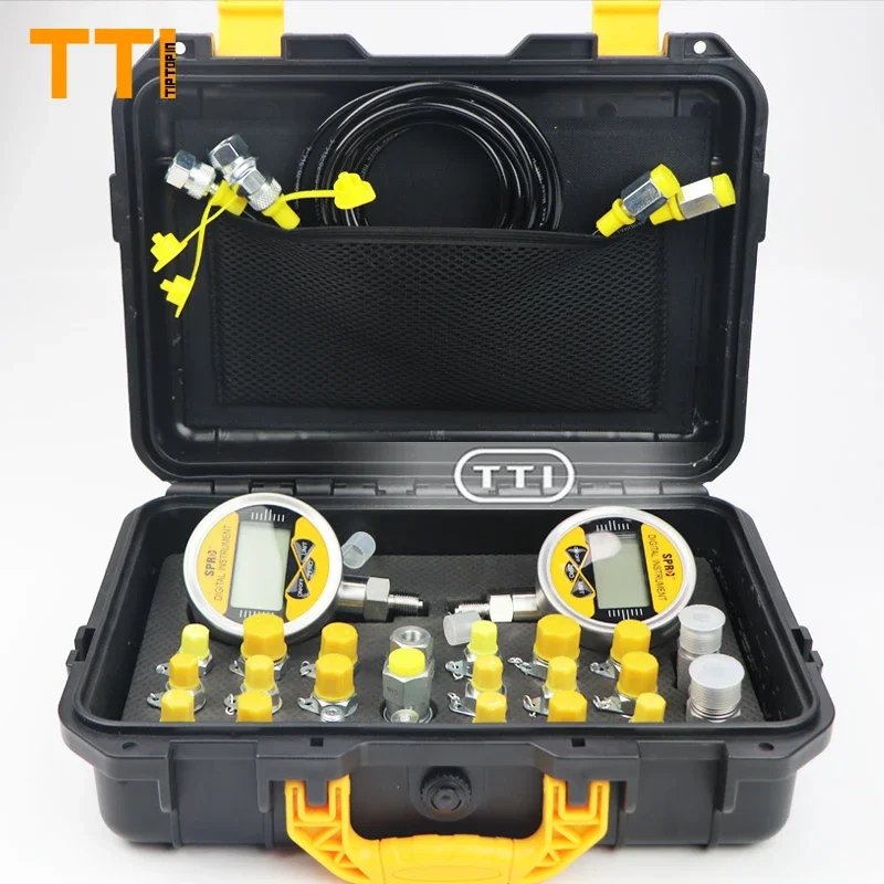 Stainless Steel Digital Hydraulic Pressure Gauge Test Kit Hydraulic Pressure Gauge Kit For Excavators