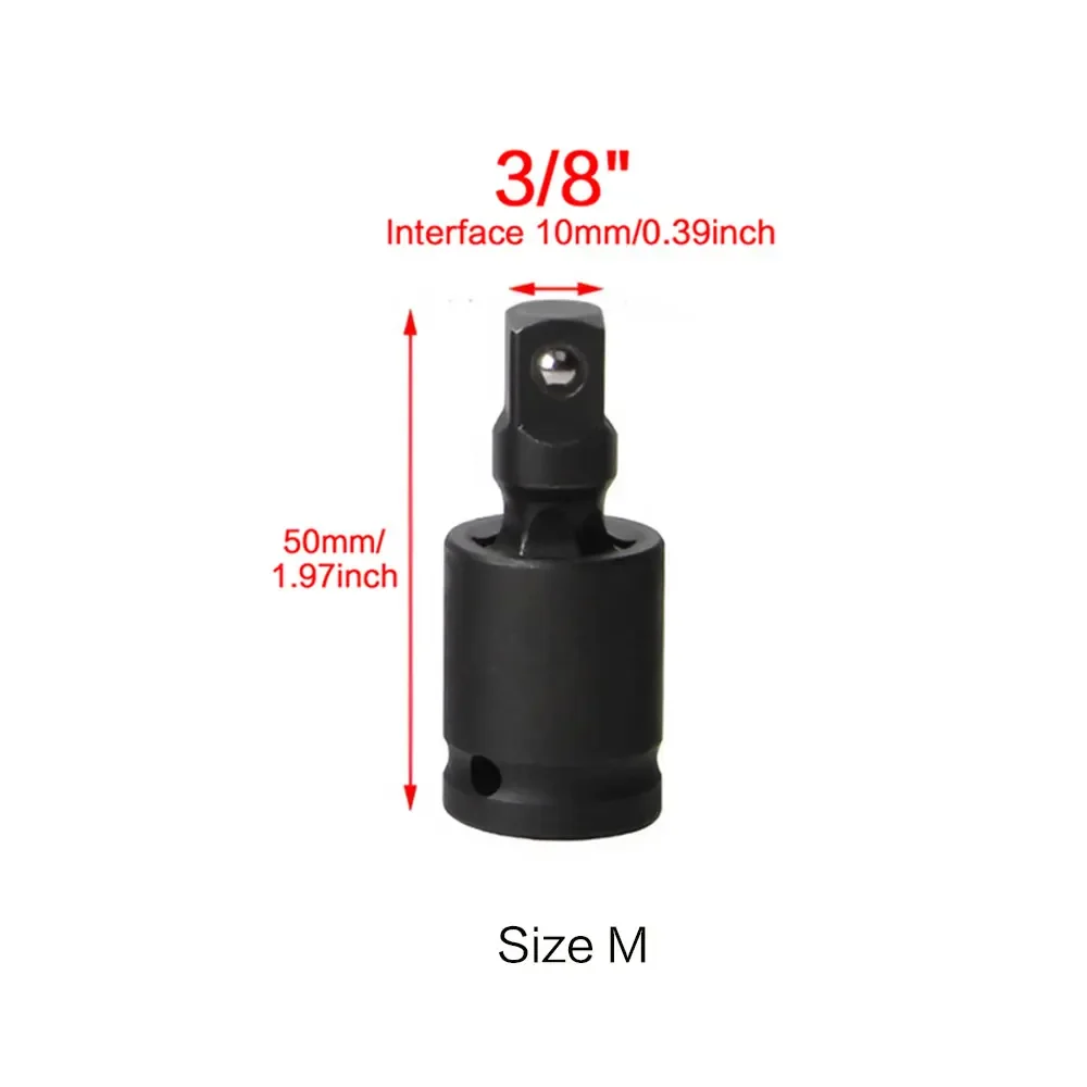 STONEGO Universal Pneumatic Wrench Joint - Wrench Socket Adapter in Phosphating Chromium Vanadium Steel, 1/4, 3/8, 1/2 inch