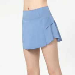 Pantalones cortos deportivos cómodos para mujer, traje de baile de Ballet, elásticos, de secado rápido, pantalones cortos de cintura alta para correr, falda ajustada de Color sólido