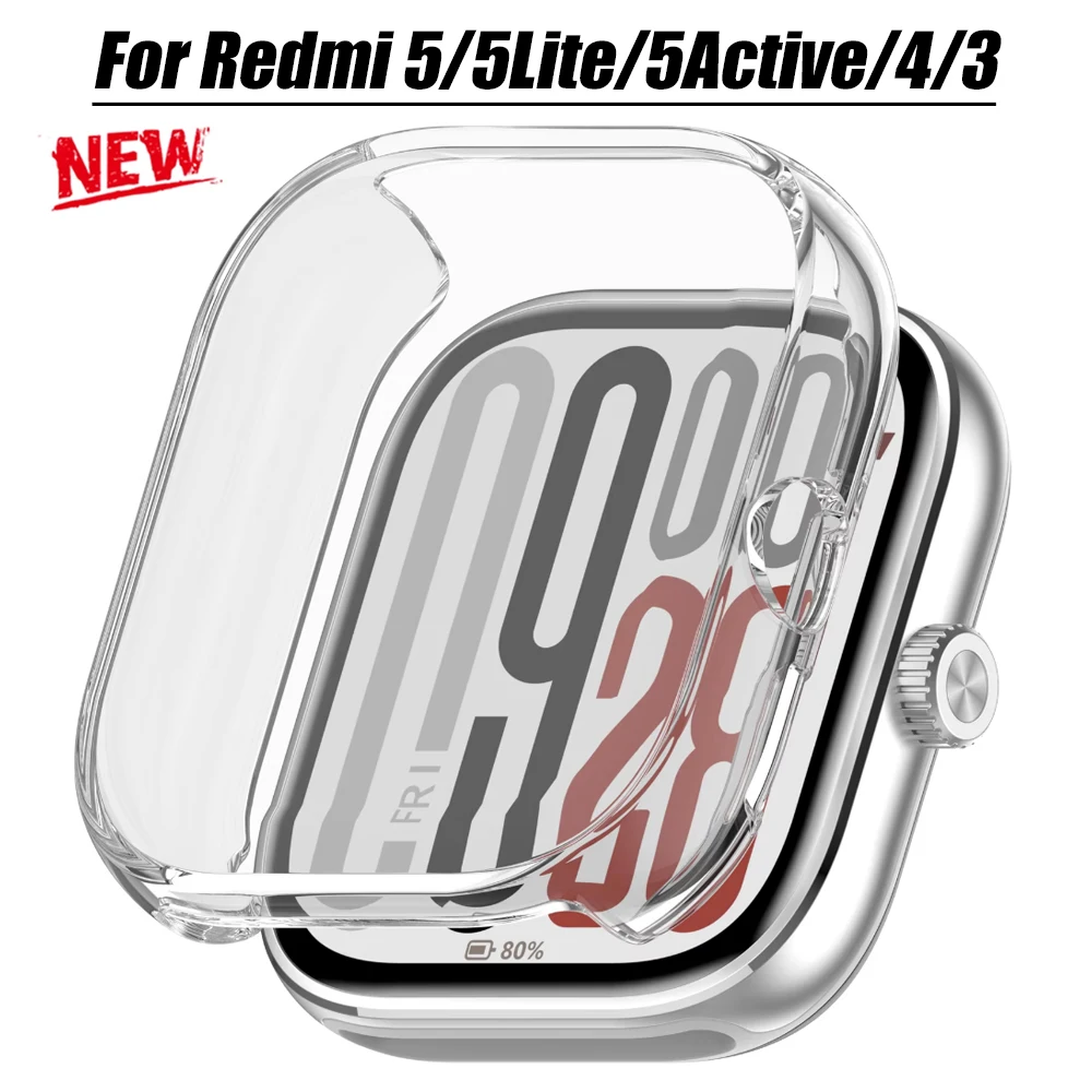 【セール中】クリアケース Redmi 時計 5 プロテクターカバーソフト TPU プロテクターシェル Redmi 時計 4 Mi バンド 8/9pro Redmi 5 アクティブ/Lite ケース