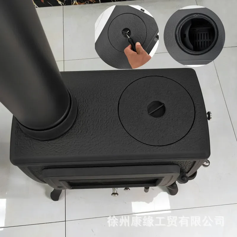 Cast Iron Wood Burning Stove for Home Heating Cooking and Boiling Water Ideal for Villa Self-built House Shop Fireplace