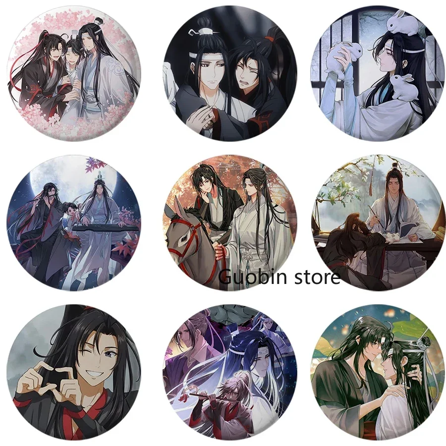 Mo Dao Zu Shi Enamel Pins Cosplay Badge Lan Zhan Chen Qing Ling Anime Brooch Pin for Clothes Backpack Hat Decor XMAS Gifts