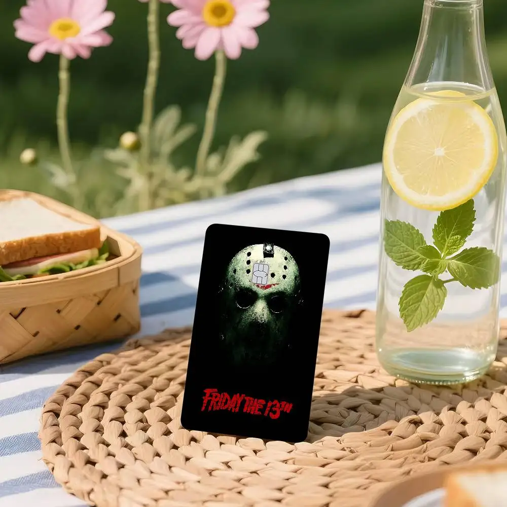 ملصقات جلدية لبطاقة الائتمان الرعب من Jason V-Voorhees لبطاقة نقل البنك VISA ملصق مضاد للماء مضاد للخدش