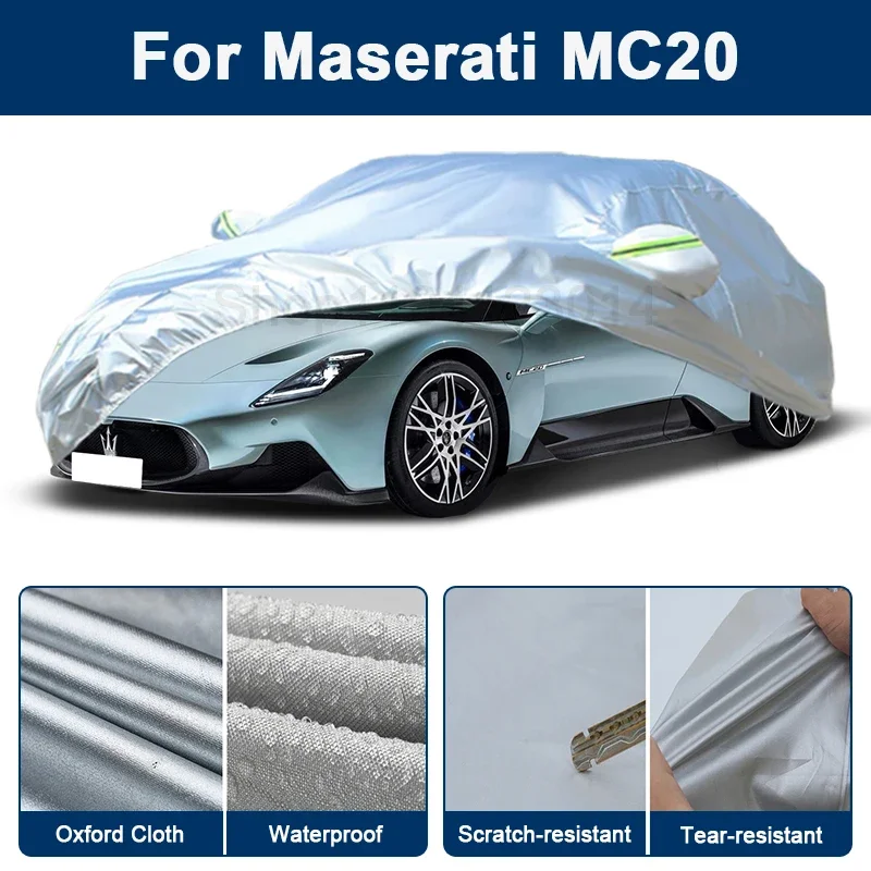 

Outdoor Full Car Cover For Maserati MC20 with Reflective Strips Waterproof Snowproof Dustproof UV Protection Auto Accessories