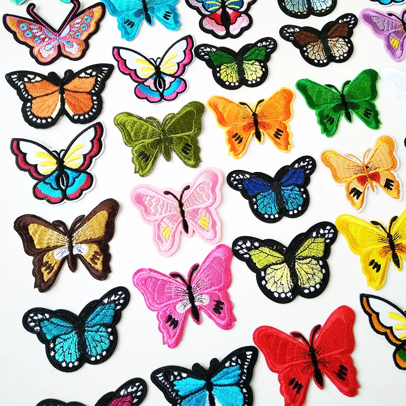 37 Color Butterfly Embroidery Patches for Clothing Patch Iron on Patches for Children\'s Clothes Sports Shoes Patch Embroidered