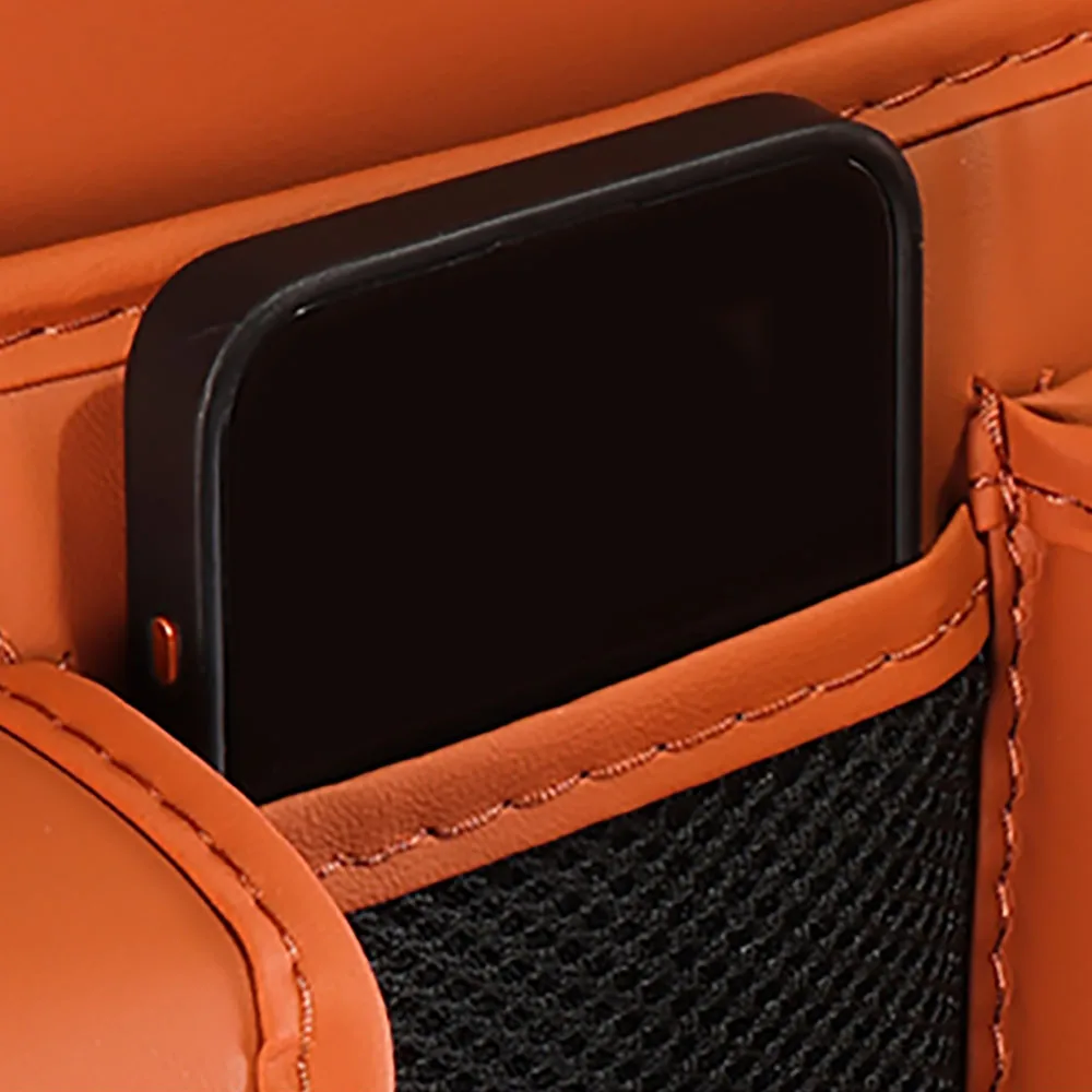 

PU Leather Car Seat Organizer Seat Back Storage Bag For PolarStone 01 Jishi 01 ROX 01 2024 2025 Anti Kick Pad Car Accessories