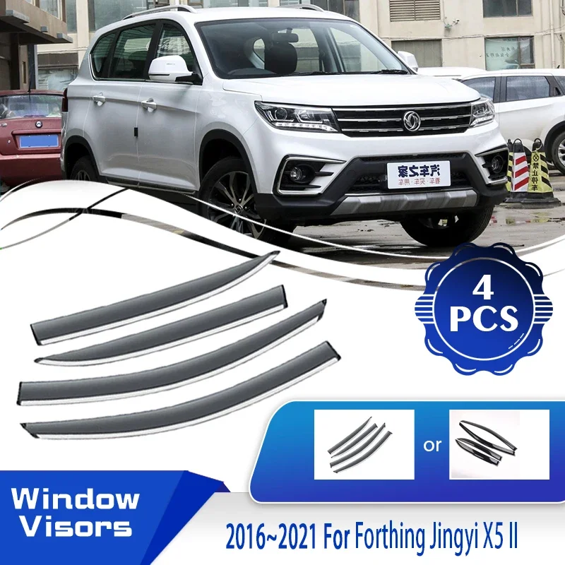 

Автомобильные оконные козырьки Forthing Jingyi X5 II Farda SX5 MK2 2016 ~ 2022, непромокаемые ветрозащитные козырьки от дождя, дефлекторы, автомобильные аксессуары