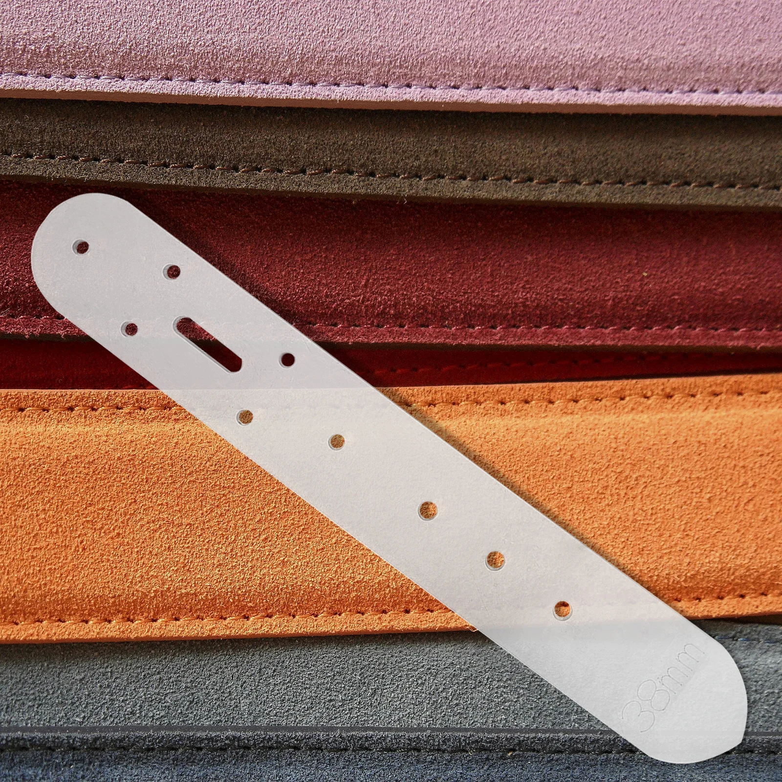 

4Pcs Belt Hole Punch Template Precision Locator for Straight Evenly Spaced Holes Heavy Duty Travel-Friendly Punch Guide for All