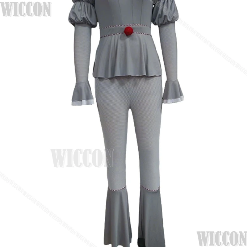 هالوين فيلم المهرج أنثى Pennywise تأثيري الملابس شعر مستعار Genderswap الرعب مخيف فستان الرعب كرنفال كوميك كون كوس لعب الأدوار #3