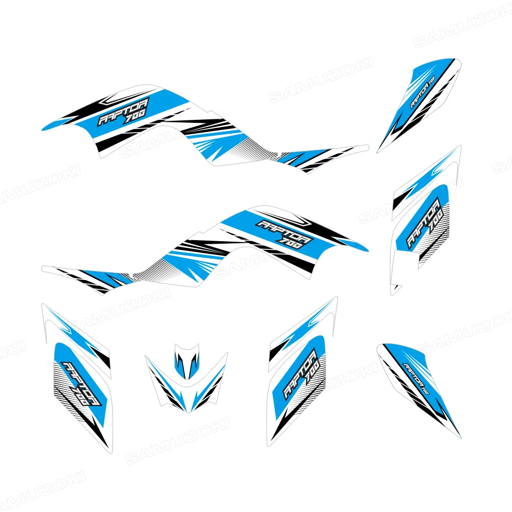 

Набор декоративных наклеек с узорами и утолщенными фоновыми наклейками для квадроцикла Yamaha Raptor 700 YFM 700 2006-2012.