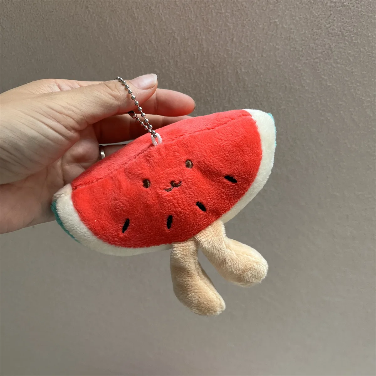 Cute Vegetable Doll Keychain Plush Pumpkin Cabbage Watermelon Strawberry Doll Bag Cartoon Pendant