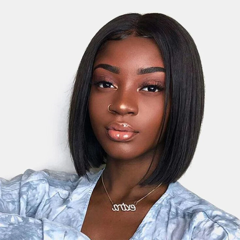 Short Bob Wigs 13x4 Straight Lace Front Human Hair Wigs For Women Pre Plucked 4x4 Lace Closure Wig Transparent Lace Wig