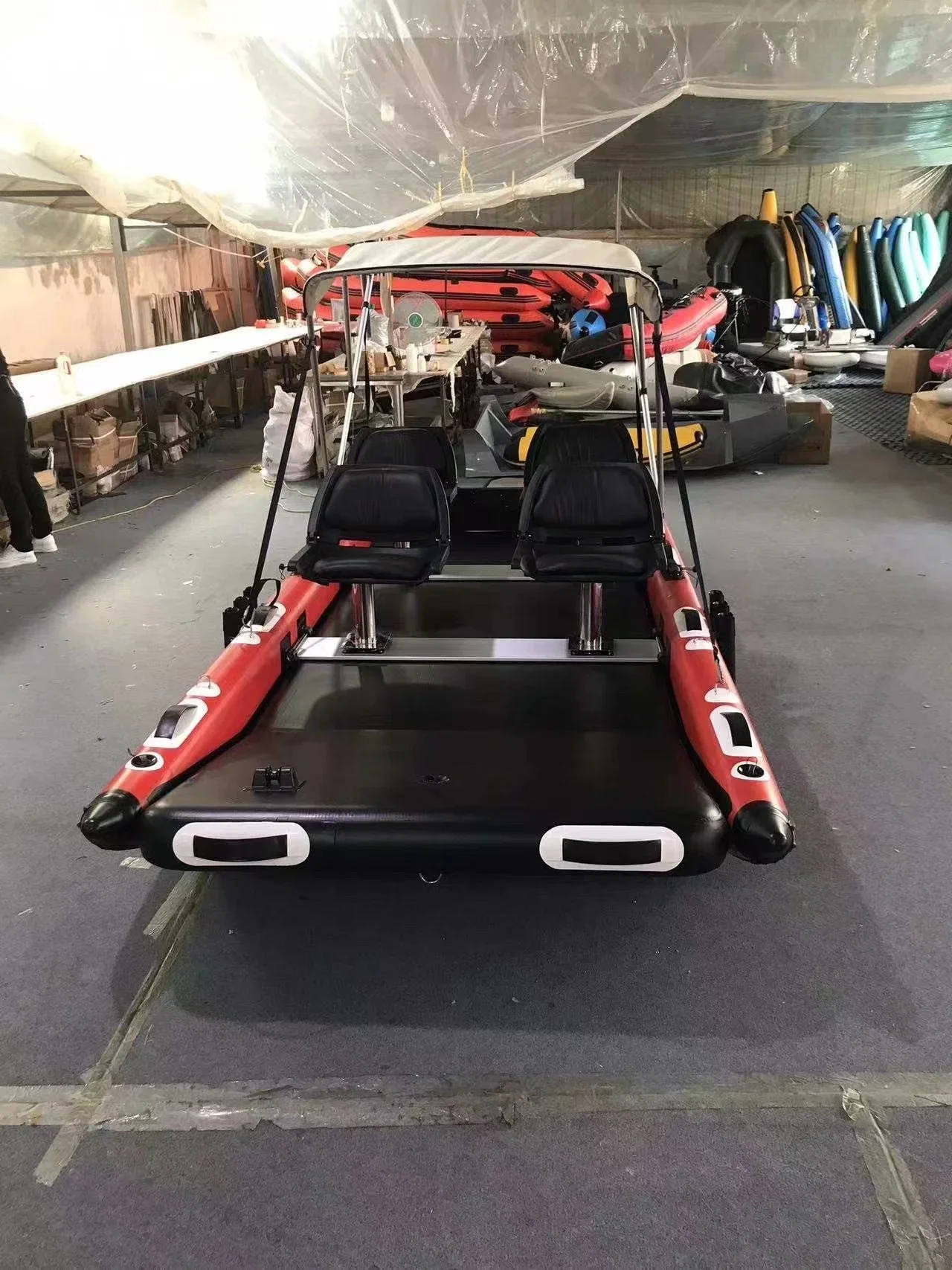 Barco inflable de catamarán Fastcat de pesca aérea inflable de PVC