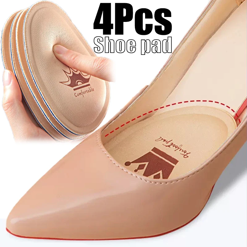 

4Pcs Crown Forefoot Pads Women High Heels Pain Relief Relief Forefoot Insert Non-slip Half size Sole Shoe Breathable Foot Pads