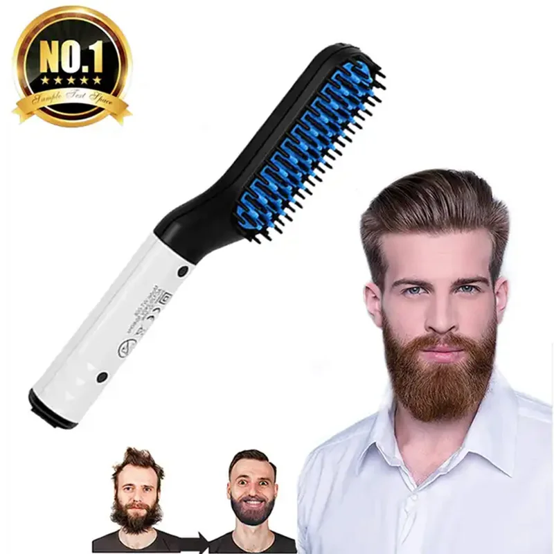 Men's Beard Straightening Machine, Multi‑Functional Electric Heating Comb And Beard Straightening Brush Hair Straightening Comb