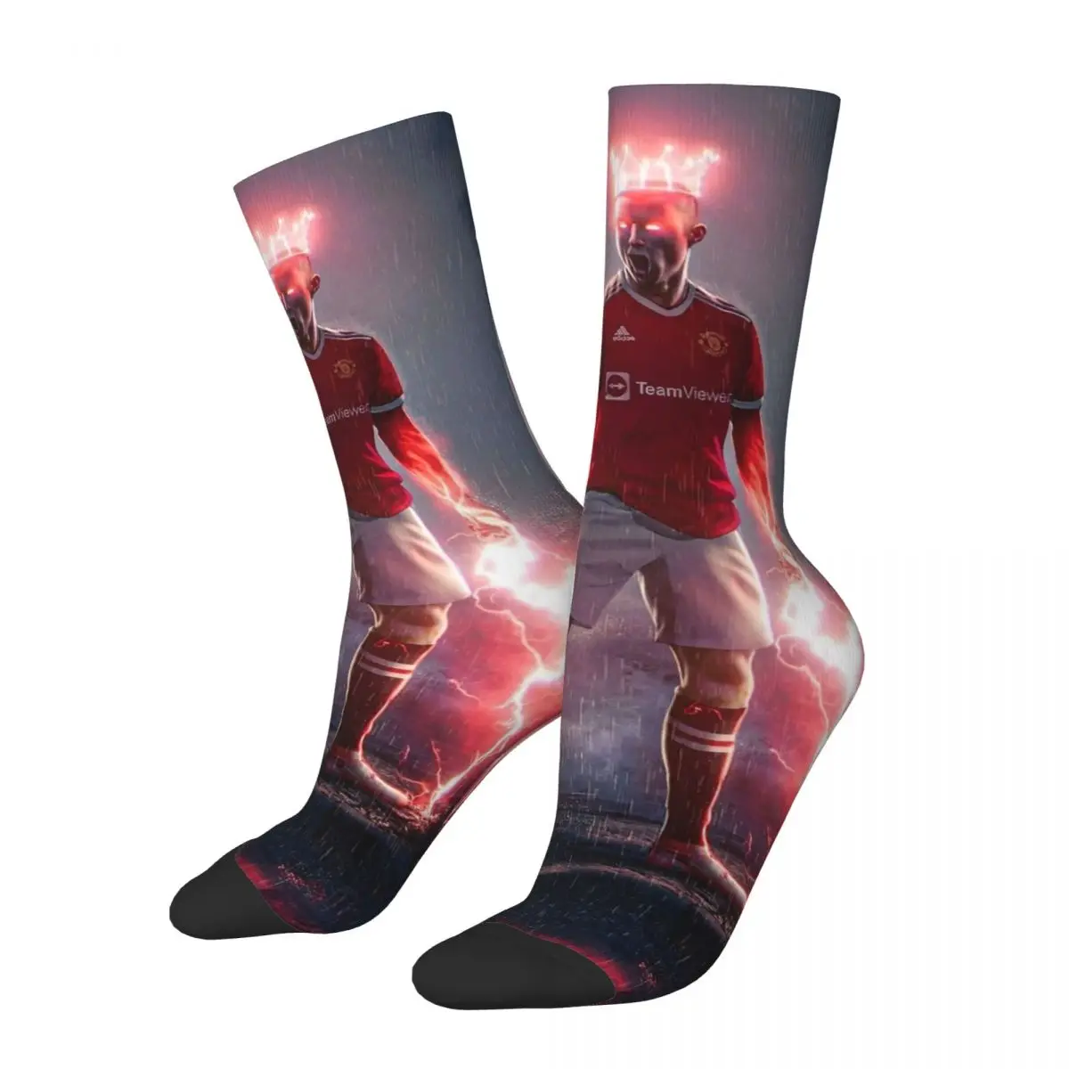 Cool Men Socks Football Cr7 Accessories Comfortable Soccer Cristianos Dress Socks All Season