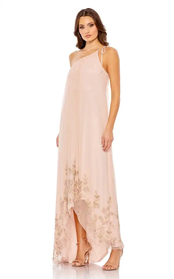 

Customized Simple Chiffon Applique Beading Sequined Draped A-line One-shoulder Long Dresses Bespoke Occasion Dresses Exquisite