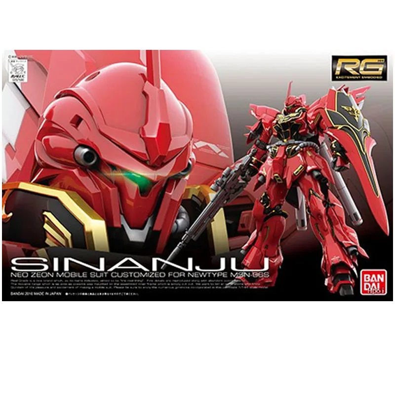 

In stock Bandai Genuine Bandai OriginalRG NORMAL EDITION 22 MSN-06S XINANZHOU ANIME ACTION Figures Assembly Toys Gift Collection
