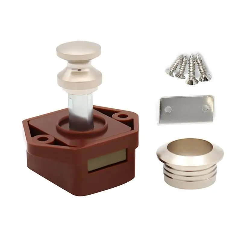 

Кнопочный замок для шкафа, защелка для открытия, замки для шкафа без ключа, ручка для автофургона, мебельная фурнитура для каравана, дома