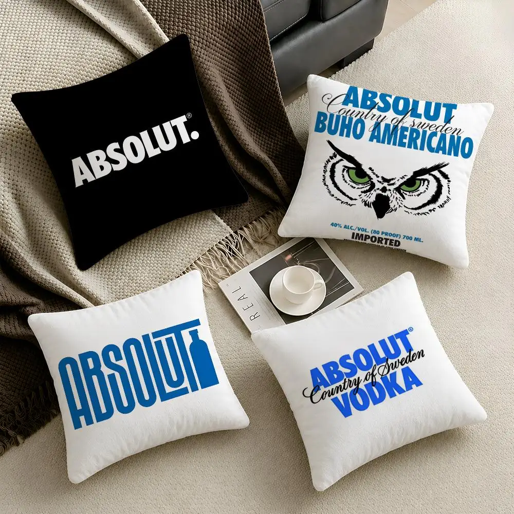 Vodka A-Absolut Swedish Cushion Cover  Throw Pillow Soft Short Plush Cozy Durable Colorfast For Sofa Bedroom Home Decor Gift