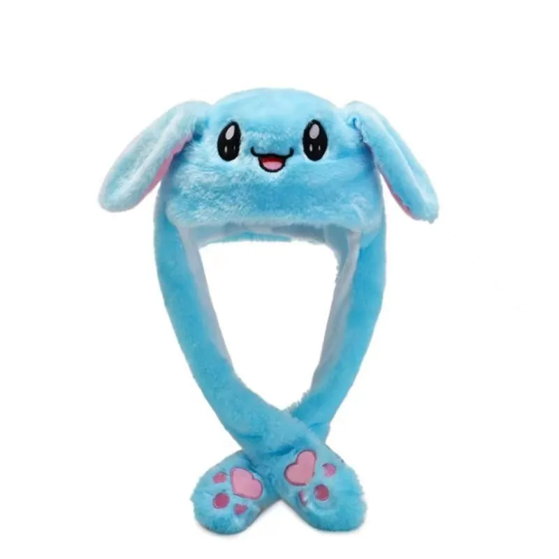 Lustige Hasenohren-Mütze, LED-leuchtender Plüsch-Mütze mit beweglichen Hasenohren und beweglichen Ohren, Jungen- und Mädchen-Kindergeschenk, Cosplay-Kappen – Detail 16