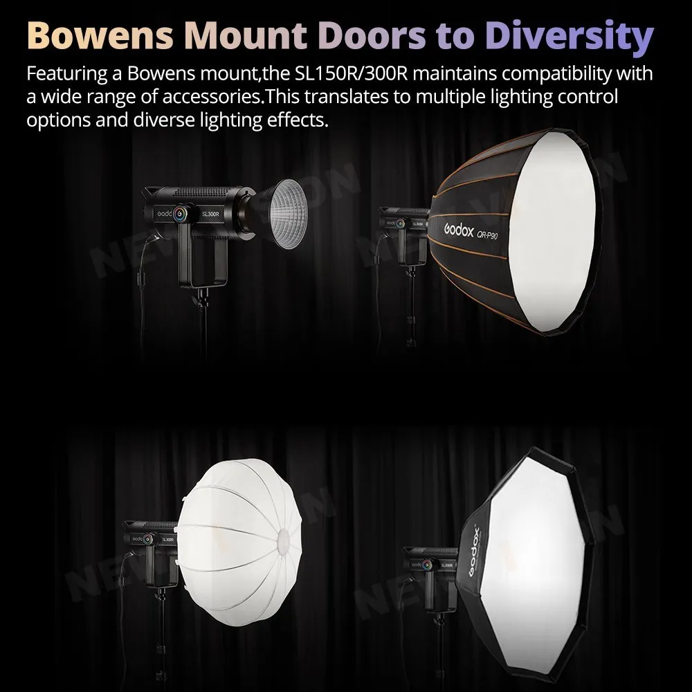 Godox SL150R SL300R RGB LED Video Light 2500K-10000K CRI 95+ TLCI 96+ Creative Bowens Mount Fill Light for Photography Studio