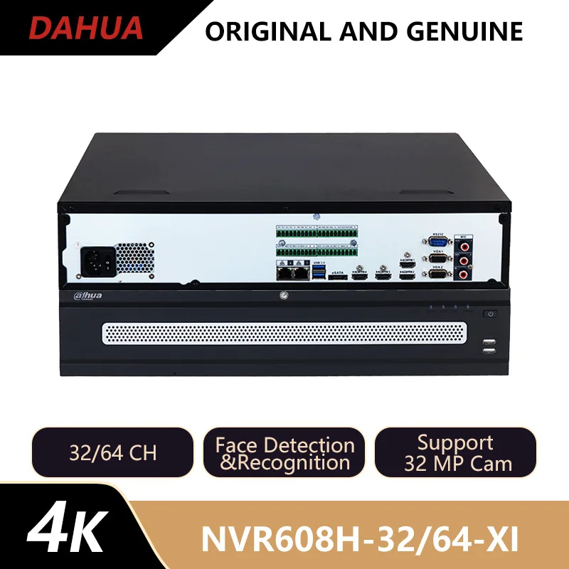 

Dahua 32/64CH 2U 8HDD Сетевой видеорегистратор Обнаружение и распознавание лиц Защита периметра AI NVR608H-32-XI NVR608H-64-XI